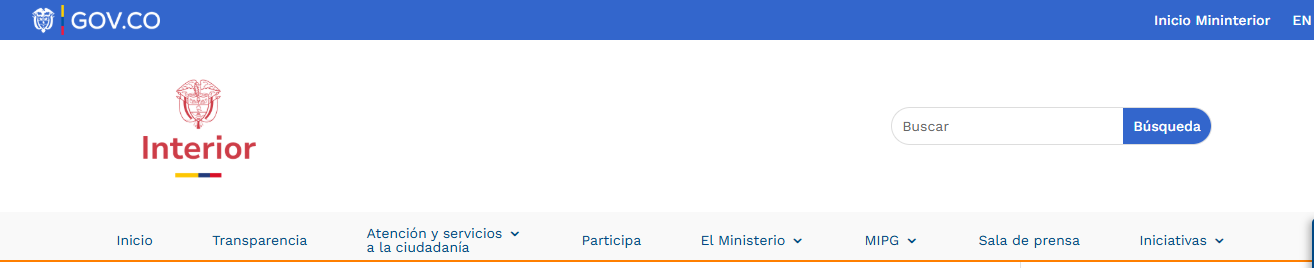 Encabezado oficial - Ministerio del Interior